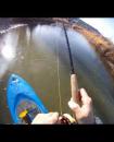 SUP flyfishing for trout, POV on the Colorado river. Jackson SUPerCharger